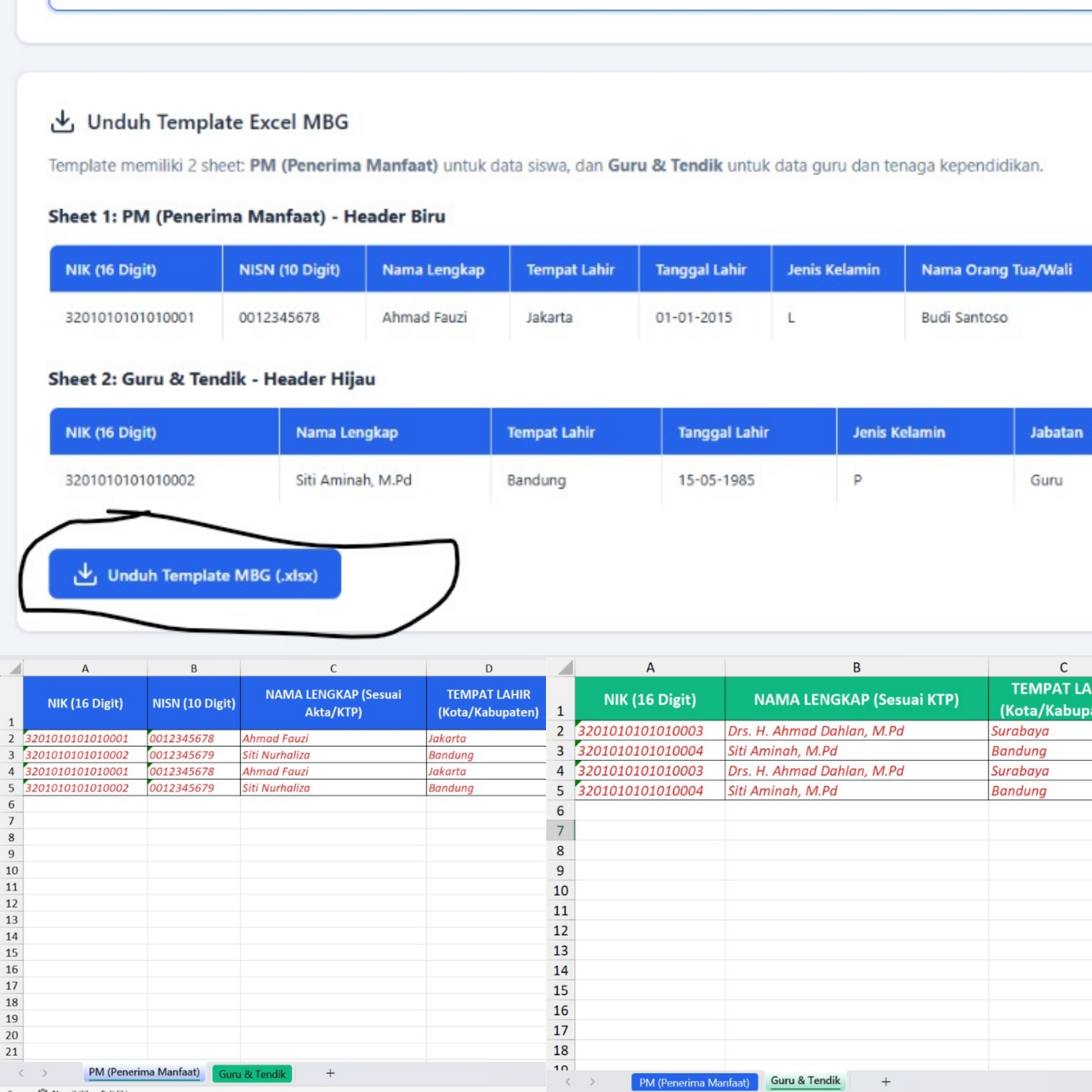 Template Excel